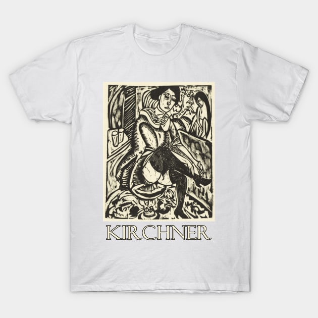 Portrait of a Woman by Ernst Ludwig Kirchner T-Shirt by Naves